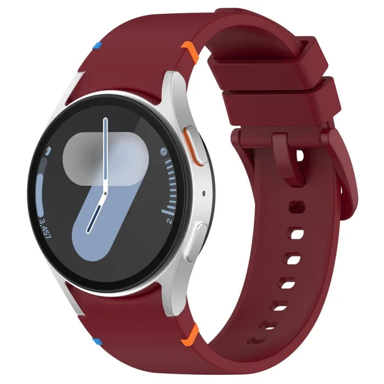 Official Solid Color Stitched Silicone Watch Band, For Samsung Galaxy Watch 7 40 / 44mm