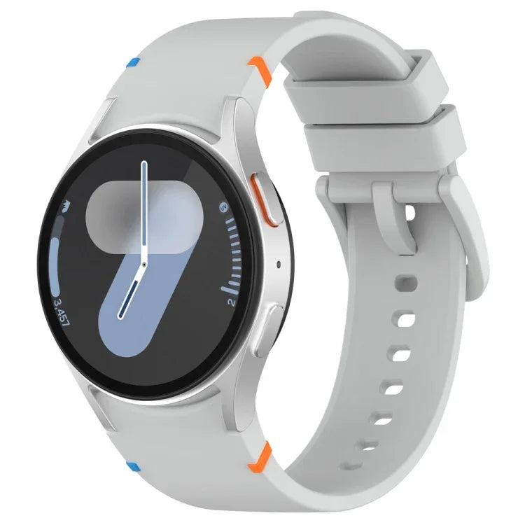 Official Solid Color Stitched Silicone Watch Band, For Samsung Galaxy Watch 7 40 / 44mm