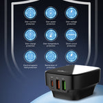 LDNIO Q334 32W Type-C + พอร์ต USB คู่ ที่ชาร์จ พร้อมสายข้อมูล Micro USB 1 เมตร, ปลั๊ก EU