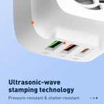 LDNIO Q334 32W Type-C + พอร์ต USB คู่ ที่ชาร์จ พร้อมสายข้อมูล Micro USB 1 เมตร, ปลั๊ก EU