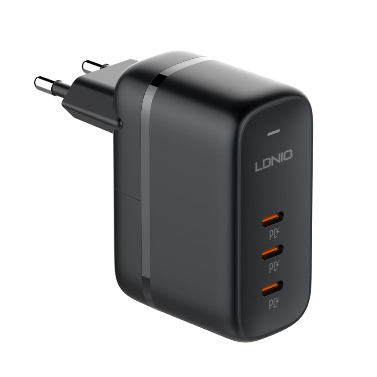 LDNIO Q367 65W GaN ที่ชาร์จ 3 พอร์ต USB-C / Type-C พร้อมสาย USB-C / Type-C เป็น USB-C / Type-C 1 เมตร, ปลั๊ก EU, ปลั๊ก UK, ปลั๊ก US