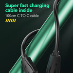 LDNIO Q367 65W GaN ที่ชาร์จ 3 พอร์ต USB-C / Type-C พร้อมสาย USB-C / Type-C เป็น USB-C / Type-C 1 เมตร, ปลั๊ก EU, ปลั๊ก UK, ปลั๊ก US