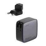 ที่ชาร์จ LDNIO Q408 100W GaN USB+3 USB-C / Type-C พร้อมสายข้อมูล 1 เมตร 100W USB-C / Type-C ถึง USB-C / Type-C ปลั๊ก EU, ปลั๊ก UK, ปลั๊ก US