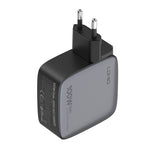 ที่ชาร์จ LDNIO Q408 100W GaN USB+3 USB-C / Type-C พร้อมสายข้อมูล 1 เมตร 100W USB-C / Type-C ถึง USB-C / Type-C ปลั๊ก EU, ปลั๊ก UK, ปลั๊ก US