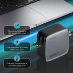 ที่ชาร์จ LDNIO Q408 100W GaN USB+3 USB-C / Type-C พร้อมสายข้อมูล 1 เมตร 100W USB-C / Type-C ถึง USB-C / Type-C ปลั๊ก EU, ปลั๊ก UK, ปลั๊ก US