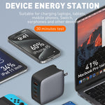 ที่ชาร์จ LDNIO Q408 100W GaN USB+3 USB-C / Type-C พร้อมสายข้อมูล 1 เมตร 100W USB-C / Type-C ถึง USB-C / Type-C ปลั๊ก EU, ปลั๊ก UK, ปลั๊ก US
