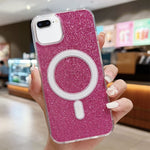 เคสโทรศัพท์ MagSafe อะคริลิกใสประดับกลิตเตอร์ สำหรับ iPhone XS Max, สำหรับ iPhone 8 Plus / 7 Plus