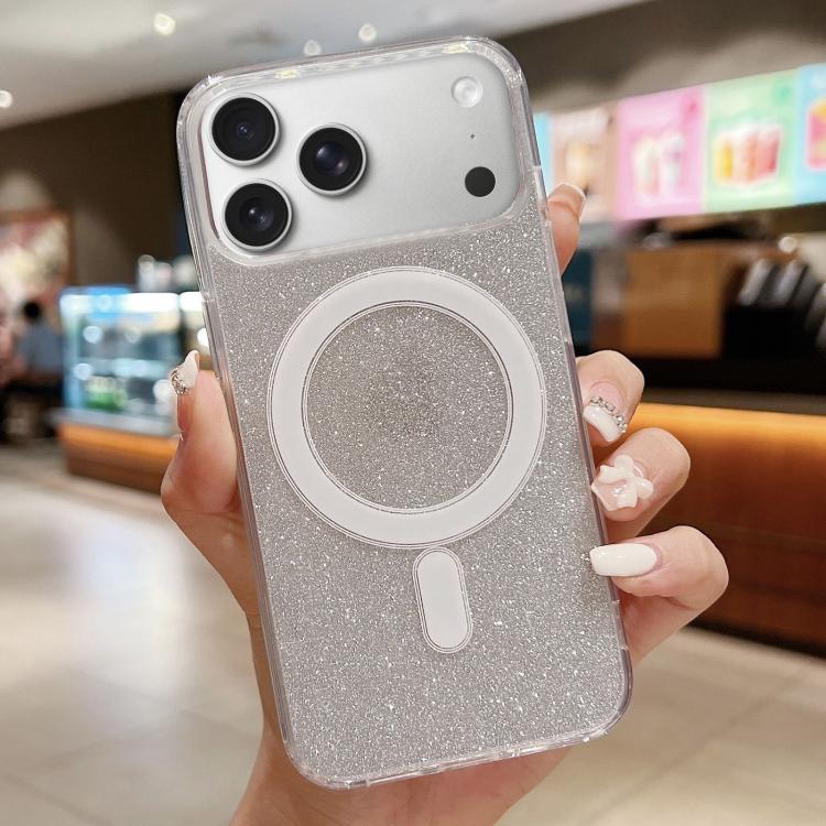 เคสโทรศัพท์ใสอะคริลิกกลิตเตอร์ MagSafe สำหรับ iPhone 17e / 16e, สำหรับ iPhone 17 Pro Max, สำหรับ iPhone 17 Pro, สำหรับ iPhone 17, สำหรับ iPhone Air, สำหรับ iPhone 16 Pro Max, สำหรับ iPhone 16 Pro, สำหรับ iPhone 16 Plus, สำหรับ iPhone 16
