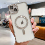 เคสโทรศัพท์ MagSafe ชุบอิเล็กโทรพลาติง สำหรับ iPhone 16 Pro, สำหรับ iPhone 16 Plus, สำหรับ iPhone 16, สำหรับ iPhone 15 Pro Max, สำหรับ iPhone 15 Pro, สำหรับ iPhone 15 Plus