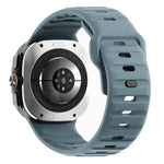 สายรัดนาฬิกาซิลิโคนลายคลื่นพร้อมหัวเข็มขัดกลับด้าน สำหรับ Samsung Galaxy Watch Ultra 47mm / Ultra 2025