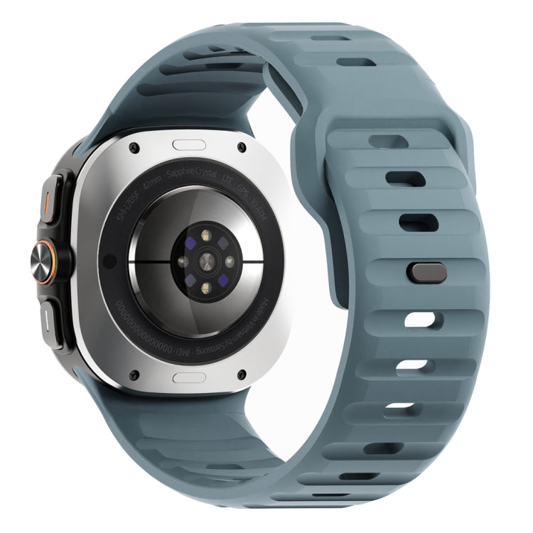 สายรัดนาฬิกาซิลิโคนลายคลื่นพร้อมหัวเข็มขัดกลับด้าน สำหรับ Samsung Galaxy Watch Ultra 47mm / Ultra 2025