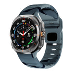 สายรัดนาฬิกาซิลิโคนลายคลื่นพร้อมหัวเข็มขัดกลับด้าน สำหรับ Samsung Galaxy Watch Ultra 47mm / Ultra 2025