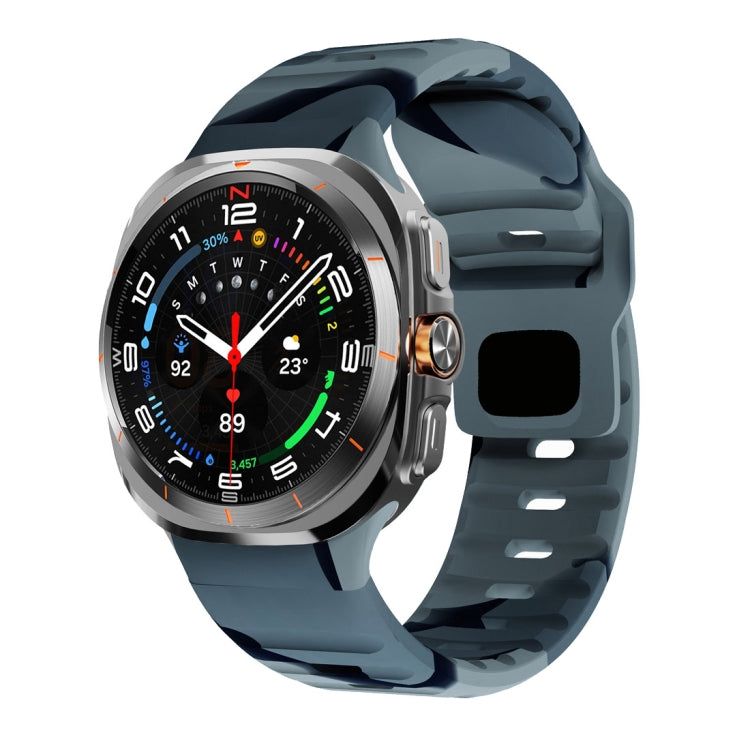 สายรัดนาฬิกาซิลิโคนลายคลื่นพร้อมหัวเข็มขัดกลับด้าน สำหรับ Samsung Galaxy Watch Ultra 47mm / Ultra 2025