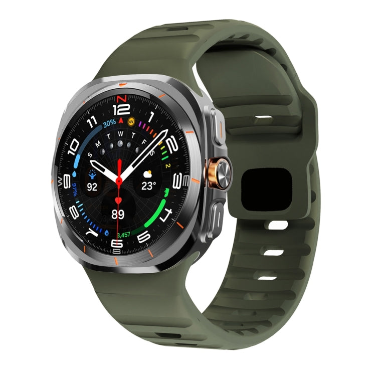 สายรัดนาฬิกาซิลิโคนลายคลื่นพร้อมหัวเข็มขัดกลับด้าน สำหรับ Samsung Galaxy Watch Ultra 47mm / Ultra 2025