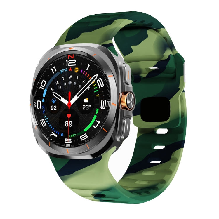 สายรัดนาฬิกาซิลิโคนลายคลื่นพร้อมหัวเข็มขัดกลับด้าน สำหรับ Samsung Galaxy Watch Ultra 47mm / Ultra 2025