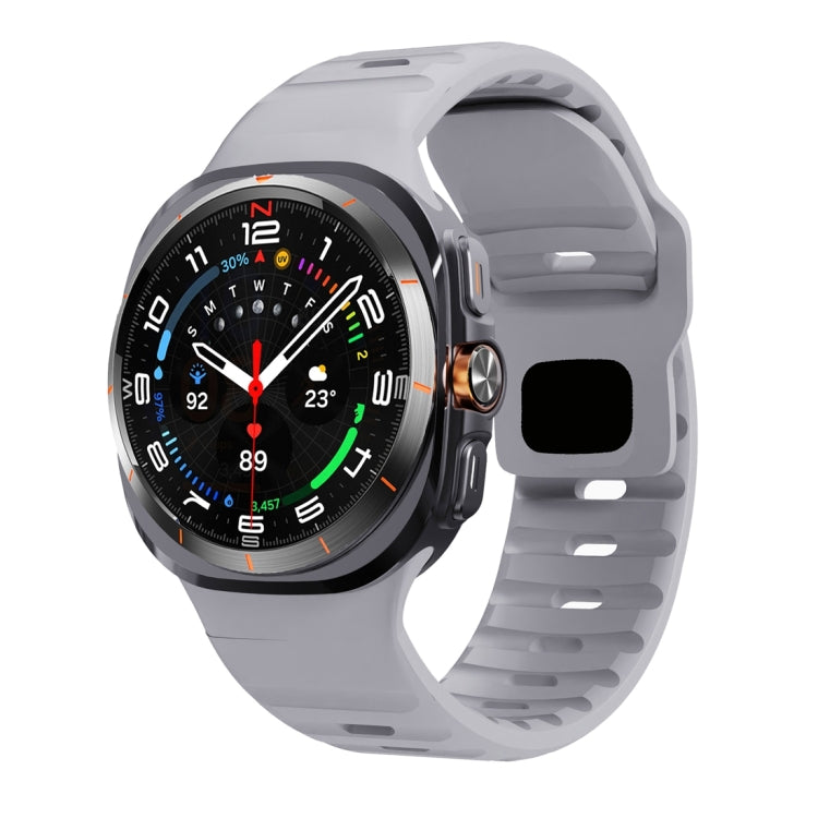 สายรัดนาฬิกาซิลิโคนลายคลื่นพร้อมหัวเข็มขัดกลับด้าน สำหรับ Samsung Galaxy Watch Ultra 47mm / Ultra 2025