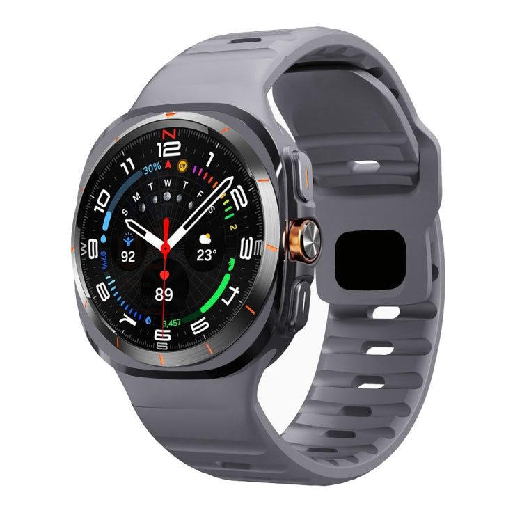 สายรัดนาฬิกาซิลิโคนลายคลื่นพร้อมหัวเข็มขัดกลับด้าน สำหรับ Samsung Galaxy Watch Ultra 47mm / Ultra 2025