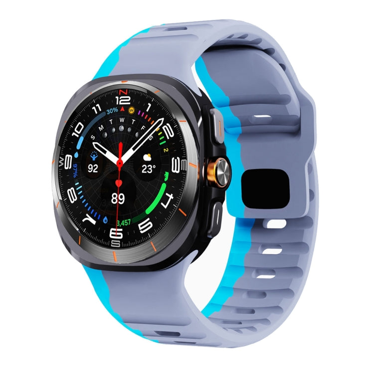 สายรัดนาฬิกาซิลิโคนลายคลื่นพร้อมหัวเข็มขัดกลับด้าน สำหรับ Samsung Galaxy Watch Ultra 47mm / Ultra 2025