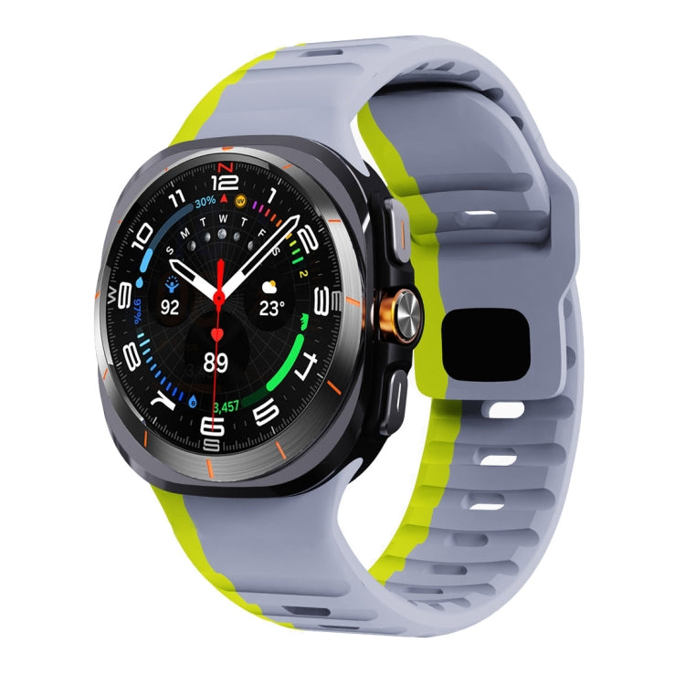 สายรัดนาฬิกาซิลิโคนลายคลื่นพร้อมหัวเข็มขัดกลับด้าน สำหรับ Samsung Galaxy Watch Ultra 47mm / Ultra 2025