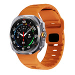 สายรัดนาฬิกาซิลิโคนลายคลื่นพร้อมหัวเข็มขัดกลับด้าน สำหรับ Samsung Galaxy Watch Ultra 47mm / Ultra 2025