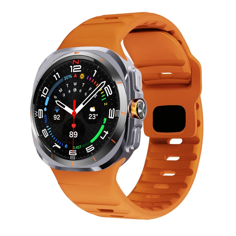 สายรัดนาฬิกาซิลิโคนลายคลื่นพร้อมหัวเข็มขัดกลับด้าน สำหรับ Samsung Galaxy Watch Ultra 47mm / Ultra 2025