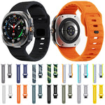 สายรัดนาฬิกาซิลิโคนลายคลื่นพร้อมหัวเข็มขัดกลับด้าน สำหรับ Samsung Galaxy Watch Ultra 47mm / Ultra 2025