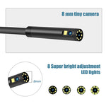 P40 8mm 1080P IP68 กันน้ำ กล้องส่องทางไกลดิจิทัลหน้าจอไฮไลท์ 4.3 นิ้ว กล้องคู่ สายแข็ง 2m, สายแข็ง 5m, สายแข็ง 10m