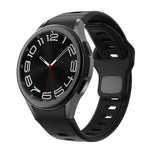 สายซิลิโคนลายเส้นสองสีพร้อมหัวเข็มขัดกลับด้าน สำหรับ Samsung Galaxy Watch 7 / 6