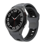 สายซิลิโคนลายเส้นสองสีพร้อมหัวเข็มขัดกลับด้าน สำหรับ Samsung Galaxy Watch 7 / 6