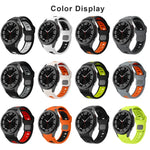 สายซิลิโคนลายเส้นสองสีพร้อมหัวเข็มขัดกลับด้าน สำหรับ Samsung Galaxy Watch 7 / 6