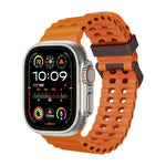 สายซิลิโคนรูสองแถว Ocean สำหรับ Apple Watch SE 2023 ขนาด 44 มม., สำหรับ Apple Watch Ultra 2 ขนาด 49 มม., สำหรับ Apple Watch Series 9 ขนาด 45 มม.