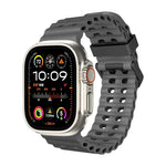 สายซิลิโคนรูสองแถว Ocean สำหรับ Apple Watch SE 2023 ขนาด 44 มม., สำหรับ Apple Watch Ultra 2 ขนาด 49 มม., สำหรับ Apple Watch Series 9 ขนาด 45 มม.