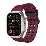 สายซิลิโคนรูสองแถว Ocean สำหรับ Apple Watch SE 2023 ขนาด 44 มม., สำหรับ Apple Watch Ultra 2 ขนาด 49 มม., สำหรับ Apple Watch Series 9 ขนาด 45 มม.
