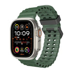 สายซิลิโคนรูสองแถว Ocean สำหรับ Apple Watch SE 2023 ขนาด 44 มม., สำหรับ Apple Watch Ultra 2 ขนาด 49 มม., สำหรับ Apple Watch Series 9 ขนาด 45 มม.
