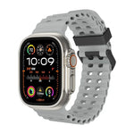 สายซิลิโคนรูสองแถว Ocean สำหรับ Apple Watch SE 2023 ขนาด 44 มม., สำหรับ Apple Watch Ultra 2 ขนาด 49 มม., สำหรับ Apple Watch Series 9 ขนาด 45 มม.