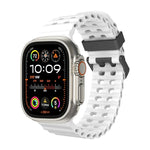 สายซิลิโคนรูสองแถว Ocean สำหรับ Apple Watch Ultra ขนาด 49 มม., สำหรับ Apple Watch Series 8 ขนาด 45 มม., สำหรับ Apple Watch SE 2022 ขนาด 44 มม.