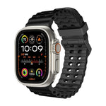 สายซิลิโคนรูสองแถว Ocean สำหรับ Apple Watch Ultra ขนาด 49 มม., สำหรับ Apple Watch Series 8 ขนาด 45 มม., สำหรับ Apple Watch SE 2022 ขนาด 44 มม.