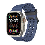 สายซิลิโคนรูสองแถว Ocean สำหรับ Apple Watch Ultra ขนาด 49 มม., สำหรับ Apple Watch Series 8 ขนาด 45 มม., สำหรับ Apple Watch SE 2022 ขนาด 44 มม.