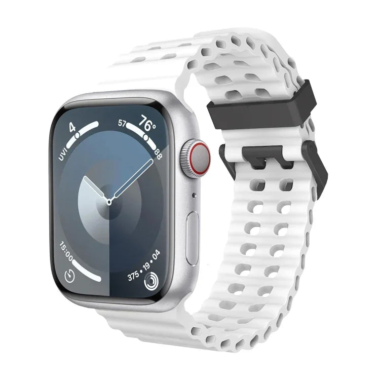 สายซิลิโคนรูสองแถว Ocean สำหรับ Apple Watch Ultra ขนาด 49 มม., สำหรับ Apple Watch Series 8 ขนาด 45 มม., สำหรับ Apple Watch SE 2022 ขนาด 44 มม.