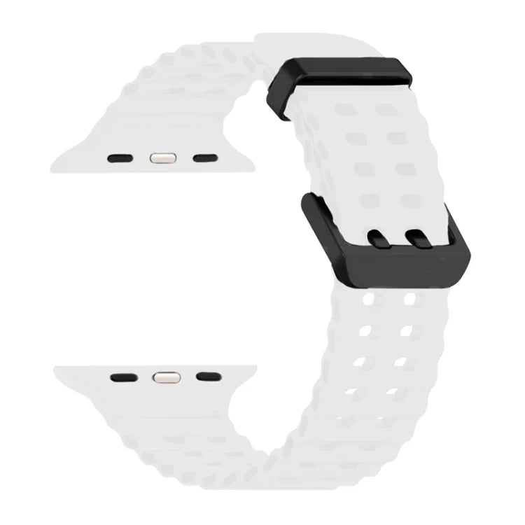 สายซิลิโคนรูสองแถว Ocean สำหรับ Apple Watch Series 7 ขนาด 45 มม., สำหรับ Apple Watch SE ขนาด 44 มม., สำหรับ Apple Watch Series 6 ขนาด 44 มม.