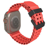 สายซิลิโคนรูสองแถว Ocean สำหรับ Apple Watch Ultra ขนาด 49 มม., สำหรับ Apple Watch Series 8 ขนาด 45 มม., สำหรับ Apple Watch SE 2022 ขนาด 44 มม.