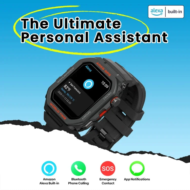 Zeblaze Ares นาฬิกาอัจฉริยะ GPS แบบทนทาน รองรับการวัดอัตราการเต้นหัวใจ / ออกซิเจนในเลือด