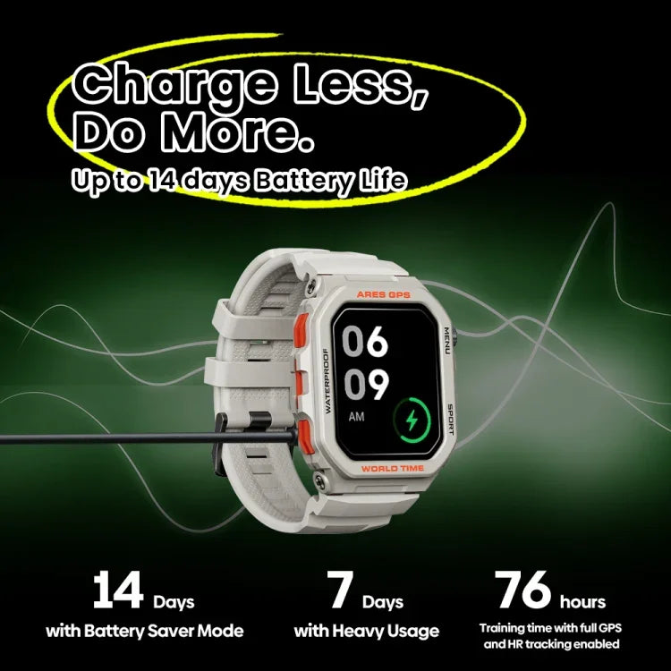 Zeblaze Ares นาฬิกาอัจฉริยะ GPS แบบทนทาน รองรับการวัดอัตราการเต้นหัวใจ / ออกซิเจนในเลือด