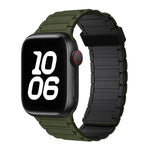 สายซิลิโคนห่วงแม่เหล็กเม็ดลูกปัดสามเม็ด สำหรับ Apple Watch Series 8 ขนาด 45 มม.