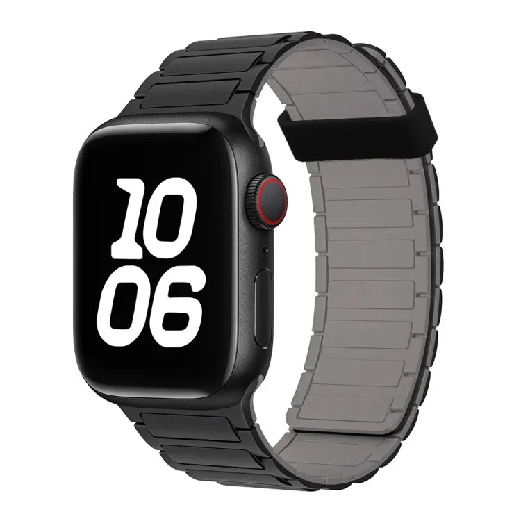 สายซิลิโคนห่วงแม่เหล็กเม็ดลูกปัดสามเม็ด สำหรับ Apple Watch Series 7 ขนาด 41 มม.