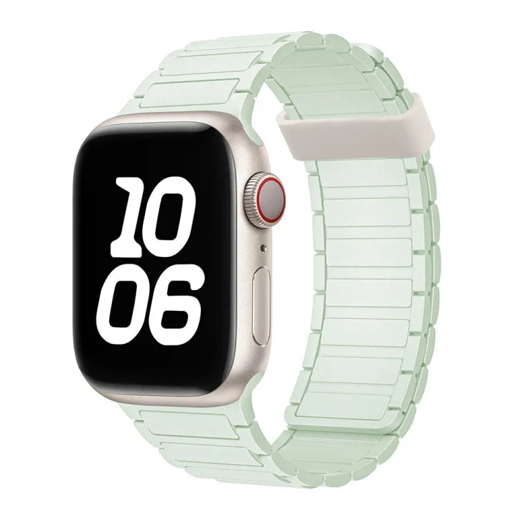 Tri-beads Magnetic Hoop Silicone Watch Band, For Apple Watch Series 5 44mm