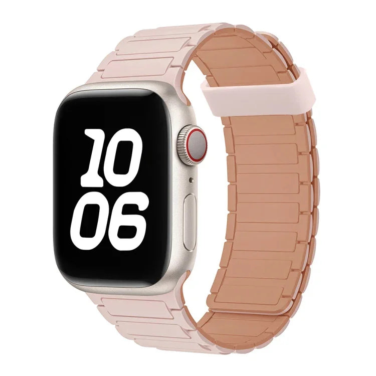 สายซิลิโคนห่วงแม่เหล็กเม็ดลูกปัดสามเม็ด สำหรับ Apple Watch Series 3 ขนาด 38 มม.