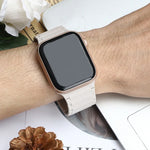 สายซิลิโคนห่วงแม่เหล็กเม็ดลูกปัดสามเม็ด สำหรับ Apple Watch Series 9 ขนาด 45 มม.