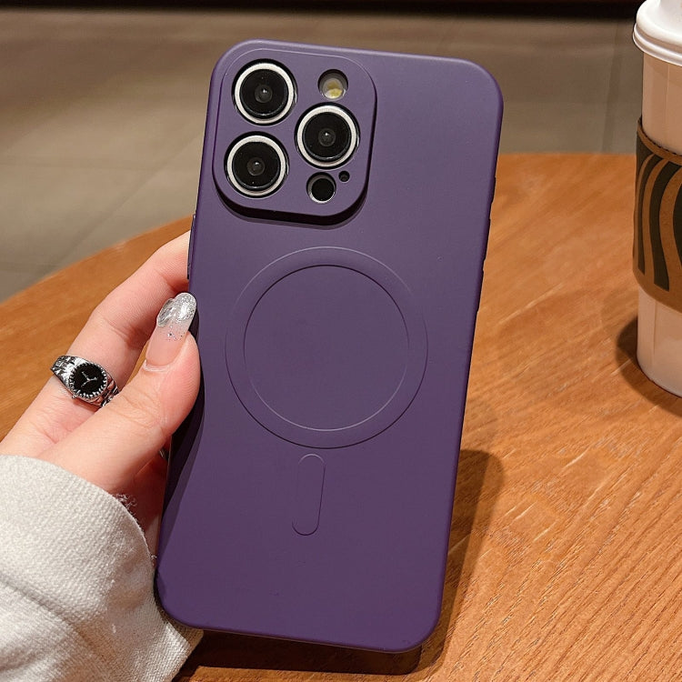 เคสโทรศัพท์แม่เหล็กซิลิโคนเหลวสีพื้น MagSafe สำหรับ iPhone 17, สำหรับ iPhone Air, สำหรับ iPhone 16 Pro Max