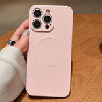 เคสโทรศัพท์แม่เหล็กซิลิโคนเหลวสีพื้น MagSafe สำหรับ iPhone 16 Pro, สำหรับ iPhone 16 Plus, สำหรับ iPhone 16